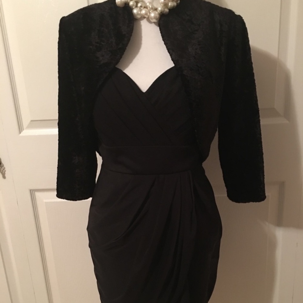 NWT Jasmine Black Strapless Dress Sz 6 oc20